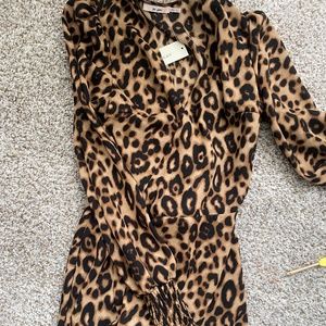 new leopard print wrap dress